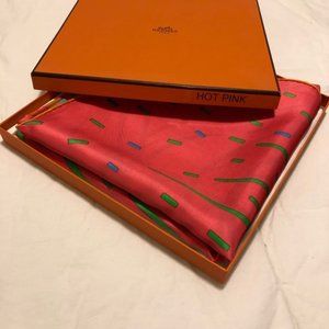 Hermès scarf Hot Pink 100% Silk